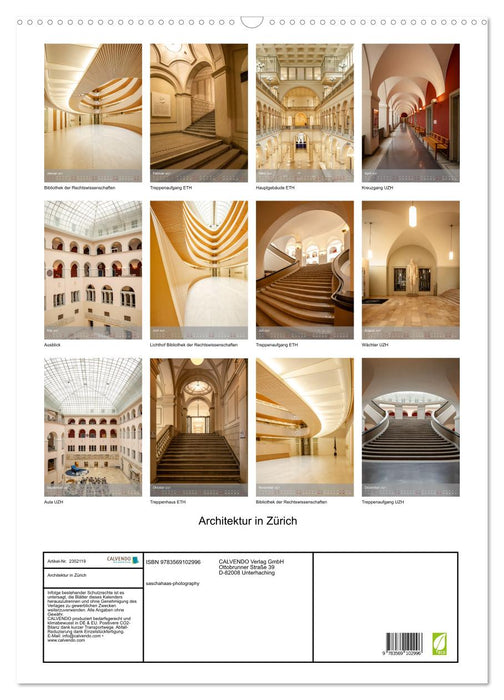 Architektur in Zürich (CALVENDO Wandkalender 2027)