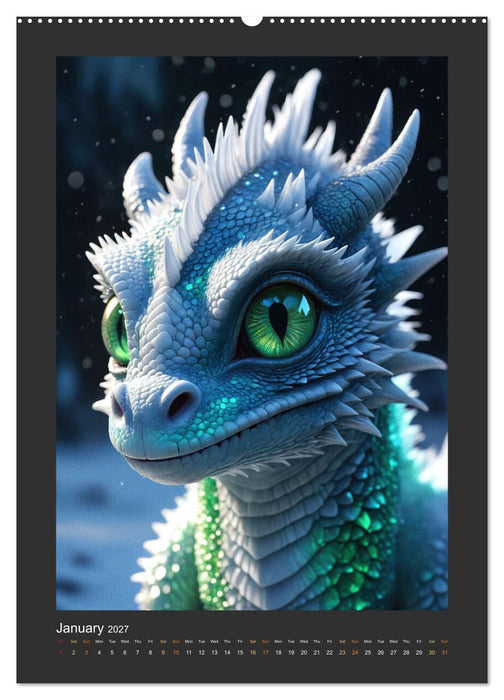 Enchanted Dragons: A year full of little wonders (CALVENDO Premium-Calendar 2027)