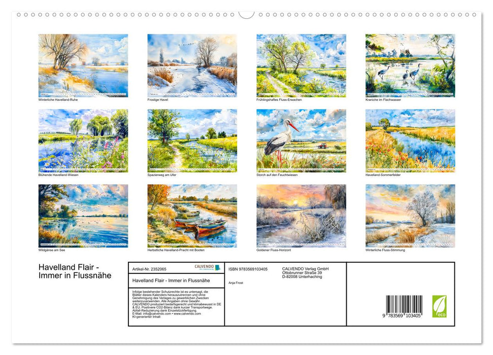 Havelland Flair - Immer in Flussnähe (CALVENDO Premium Wandkalender 2027)