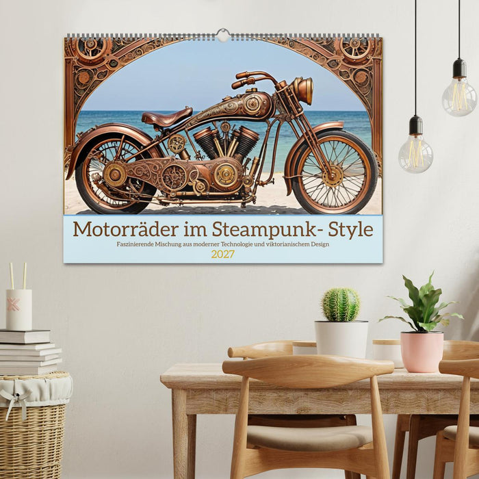 Motorräder im Steampunk-Style (CALVENDO Wandkalender 2027)