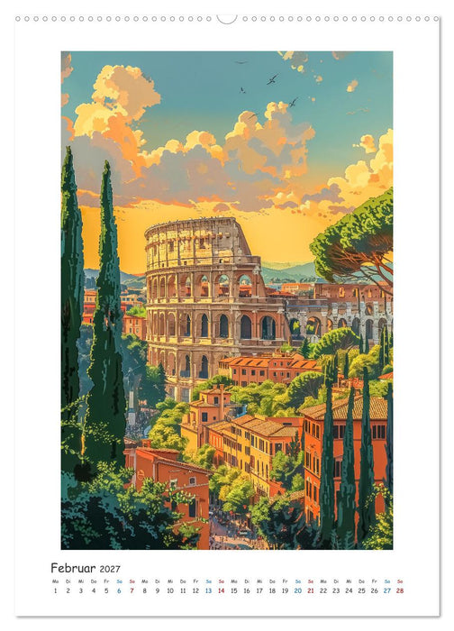 Städtereise durch Europa (CALVENDO Wandkalender 2027)