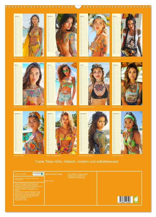 Coole Tatoo-Girls. Hübsch, modern und selbstbewusst (CALVENDO Wandkalender 2027)