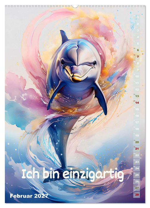 Ich bin stark - Ein tierischer Affirmationskalender (CALVENDO Wandkalender 2027)