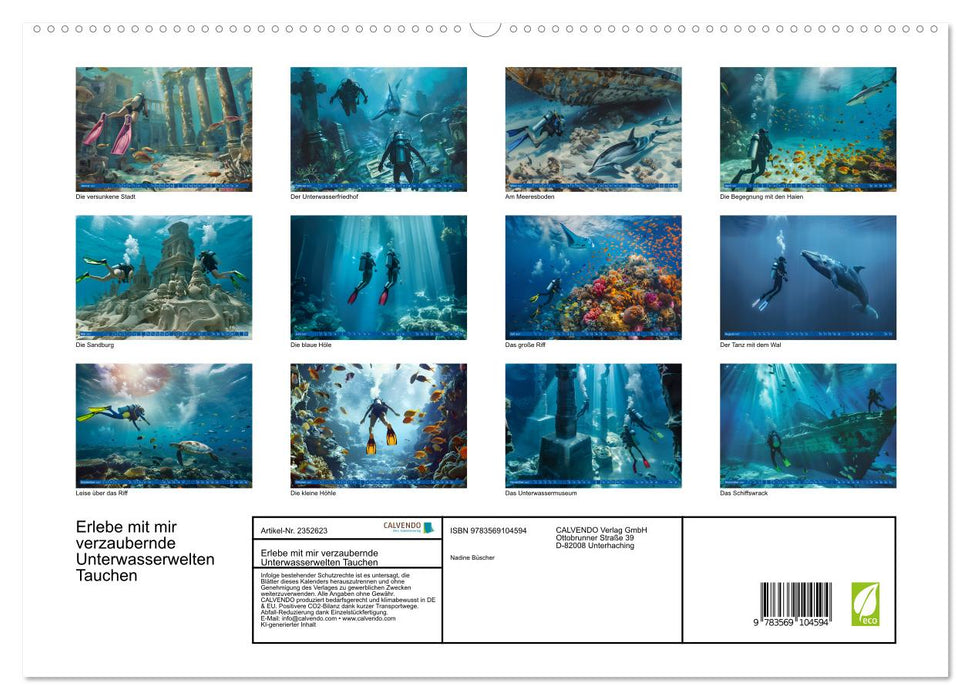 Erlebe mit mir verzaubernde Unterwasserwelten Tauchen (CALVENDO Premium Wandkalender 2027)
