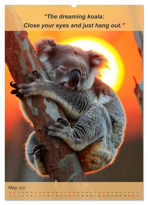 Funny animalistic yoga poses (CALVENDO Monthly Calendar 2027)