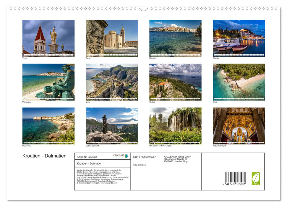 Kroatien - Dalmatien (CALVENDO Premium Wandkalender 2027)