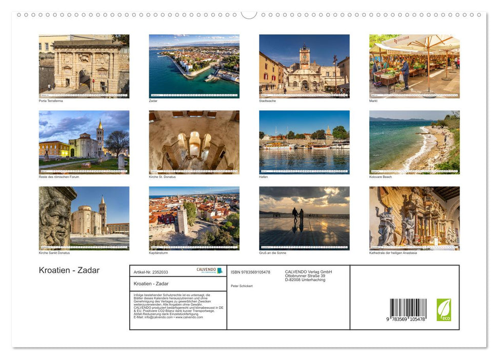 Kroatien - Zadar (CALVENDO Premium Wandkalender 2027)