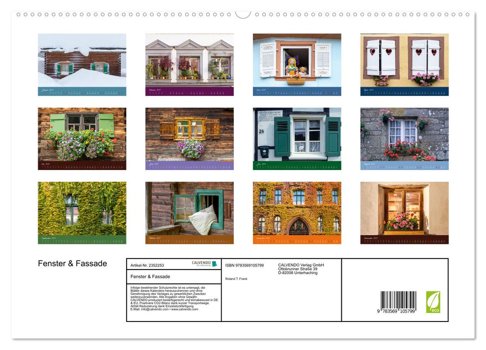 Fenster & Fassade (CALVENDO Premium Wandkalender 2027)