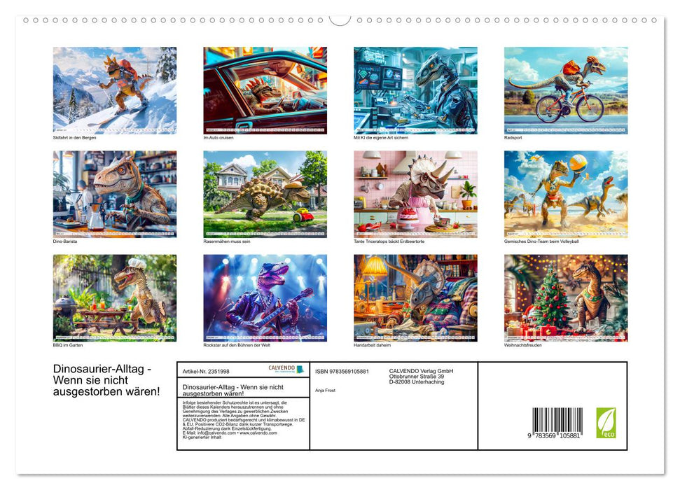 Dinosaurier-Alltag - Wenn sie nicht ausgestorben wären! (CALVENDO Premium Wandkalender 2027)