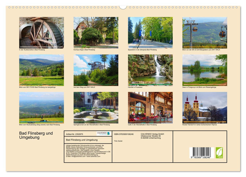 Bad Flinsberg und Umgebung (CALVENDO Premium Wandkalender 2027)