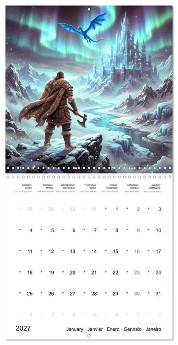 Fantasy Worlds - Epic Adventures and Legendary Realms (CALVENDO Monthly Calendar 2027)