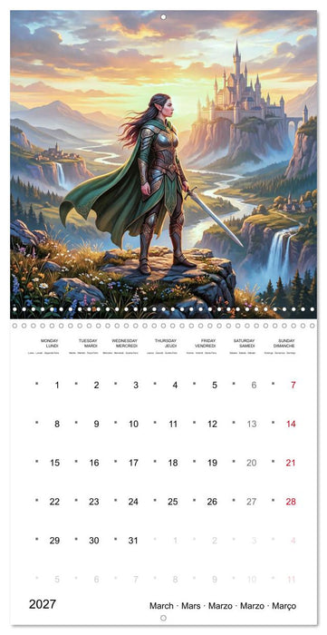 Fantasy Worlds - Epic Adventures and Legendary Realms (CALVENDO Monthly Calendar 2027)