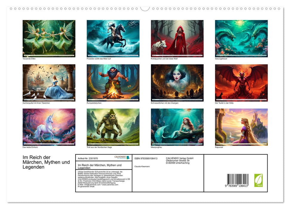 Im Reich der Märchen, Mythen und Legenden (CALVENDO Premium Wandkalender 2027)