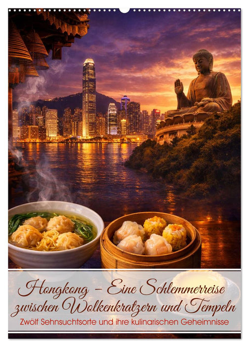 Hongkong – Eine Schlemmerreise zwischen Wolkenkratzern und Tempeln (CALVENDO Wandkalender 2027)