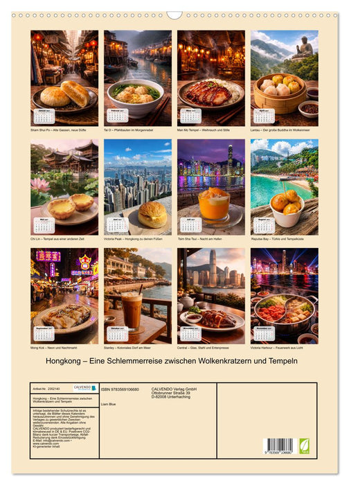 Hongkong – Eine Schlemmerreise zwischen Wolkenkratzern und Tempeln (CALVENDO Wandkalender 2027)