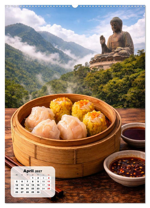 Hongkong – Eine Schlemmerreise zwischen Wolkenkratzern und Tempeln (CALVENDO Wandkalender 2027)