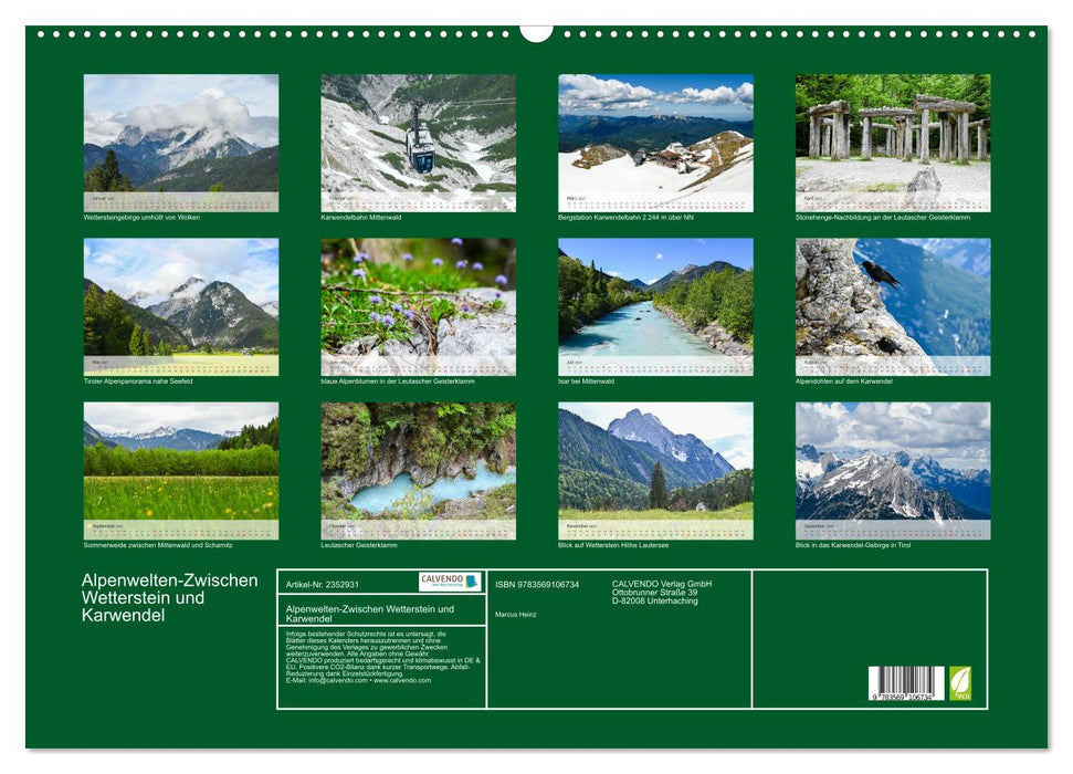Alpenwelten-Zwischen Wetterstein und Karwendel (CALVENDO Wandkalender 2027)