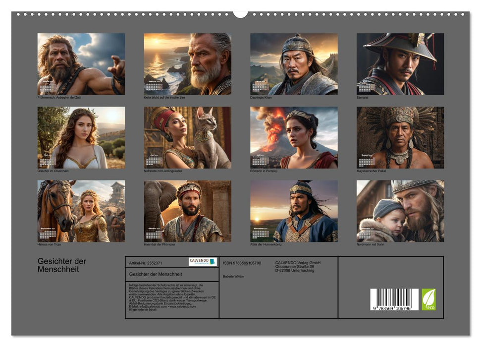 Gesichter der Menschheit (CALVENDO Premium Wandkalender 2027)