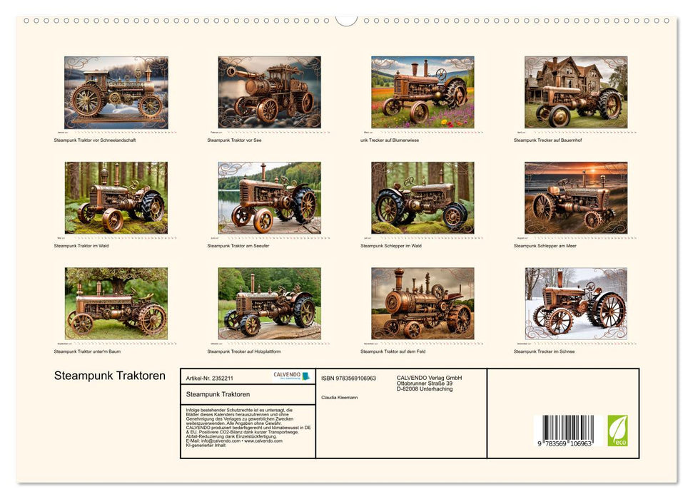 Steampunk Traktoren (CALVENDO Premium Wandkalender 2027)