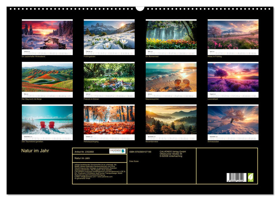 Natur im Jahr (CALVENDO Wandkalender 2027)