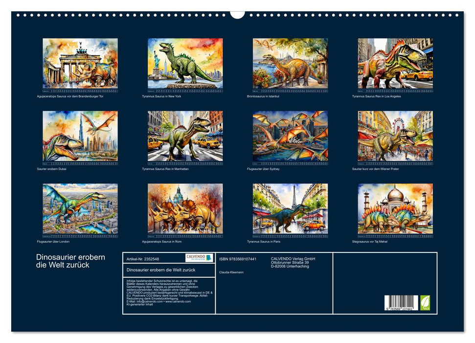Dinosaurier erobern die Welt zurück (CALVENDO Wandkalender 2027)