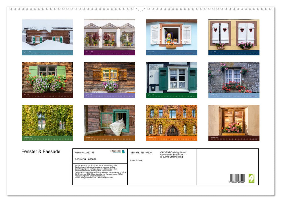Fenster & Fassade (CALVENDO Wandkalender 2027)
