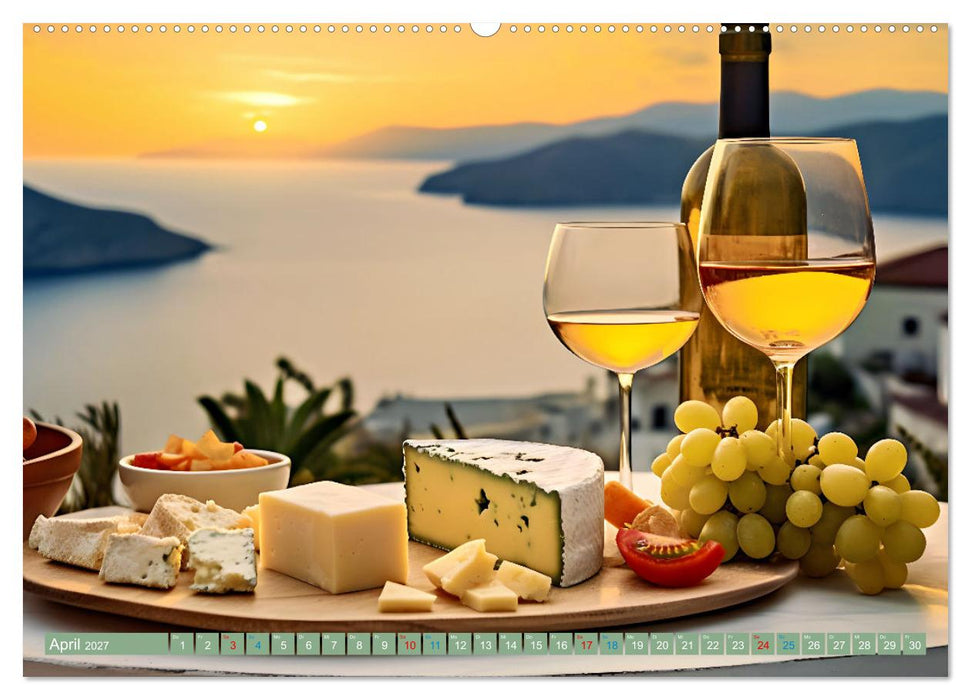 Gourmet Käse - und Weingenuss (CALVENDO Premium Wandkalender 2027)