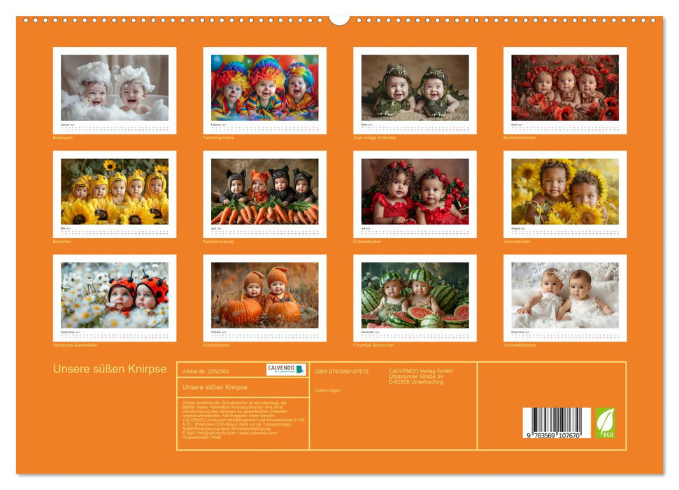 Unsere süßen Knirpse (CALVENDO Premium Wandkalender 2027)