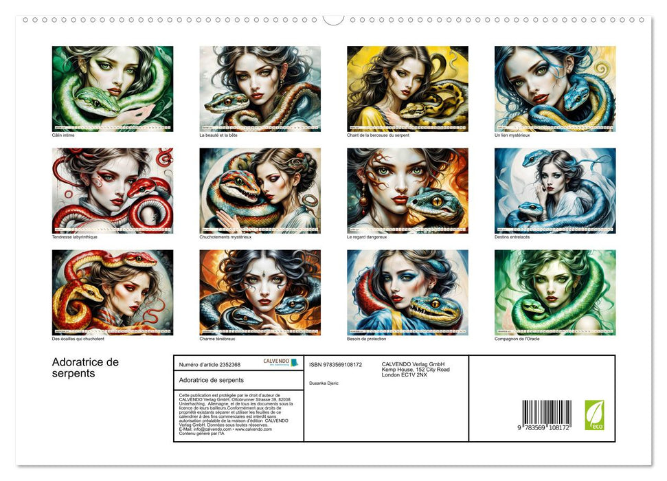 Adoratrice de serpents (CALVENDO Calendrier supérieur 2027)