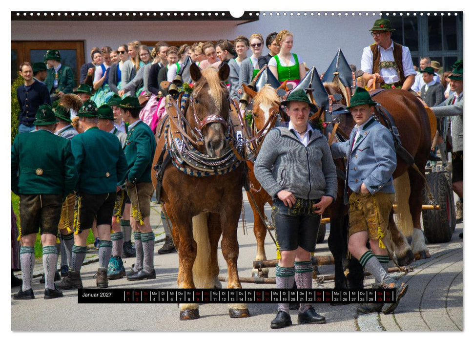 Maibaum aufstellen (CALVENDO Premium Wandkalender 2027)