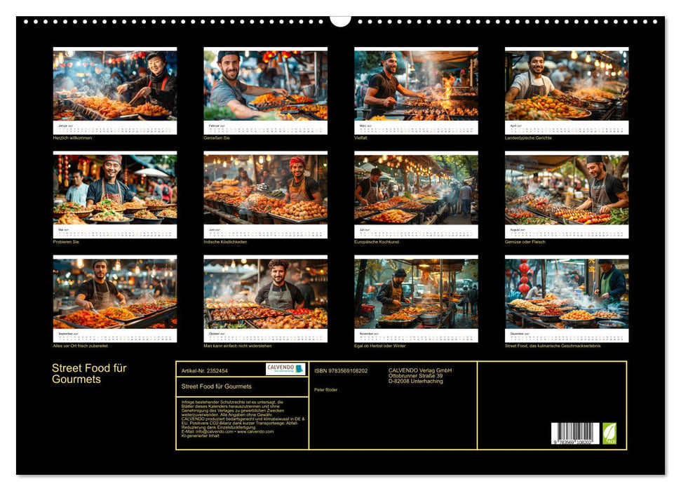 Street Food für Gourmets (CALVENDO Wandkalender 2027)