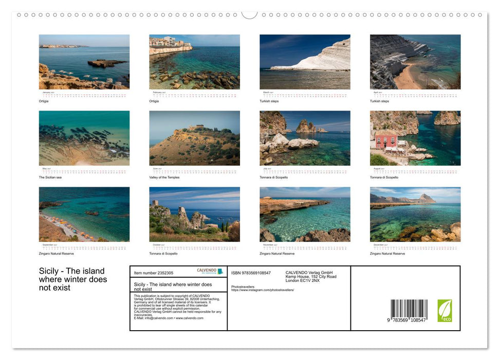 Sicily - The island where winter does not exist (CALVENDO Premium-Calendar 2027)
