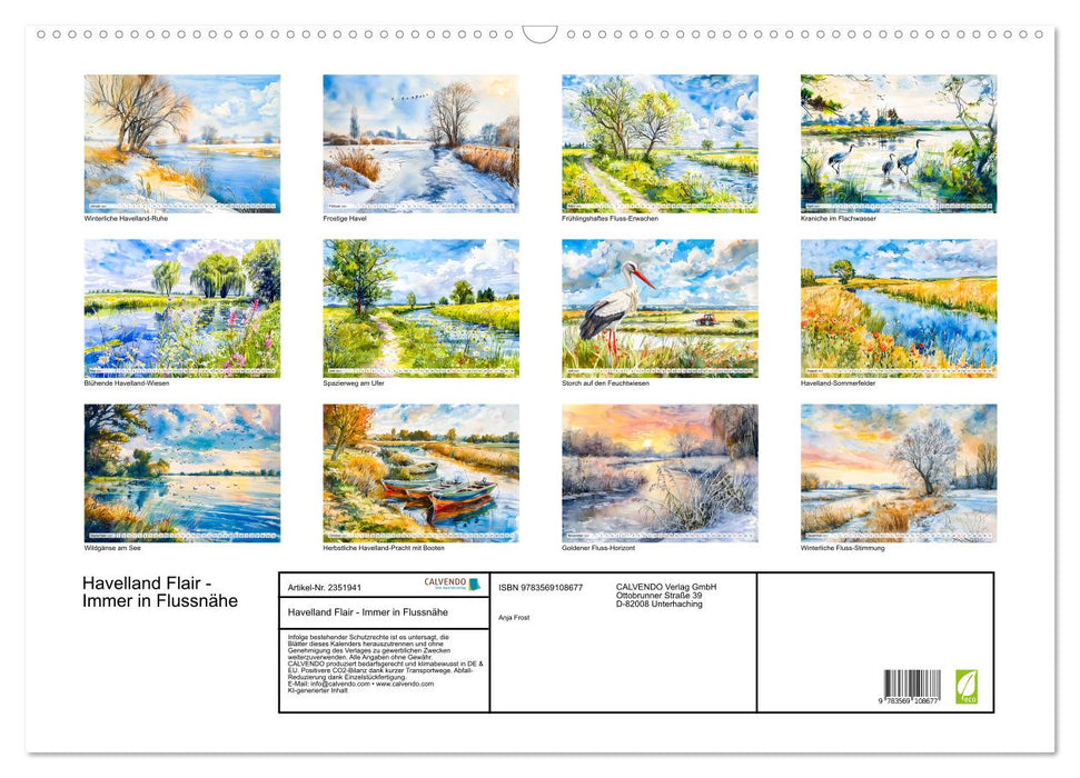 Havelland Flair - Immer in Flussnähe (CALVENDO Wandkalender 2027)