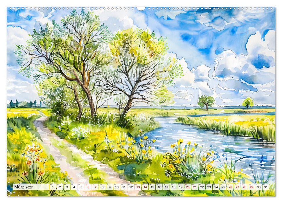 Havelland Flair - Immer in Flussnähe (CALVENDO Wandkalender 2027)