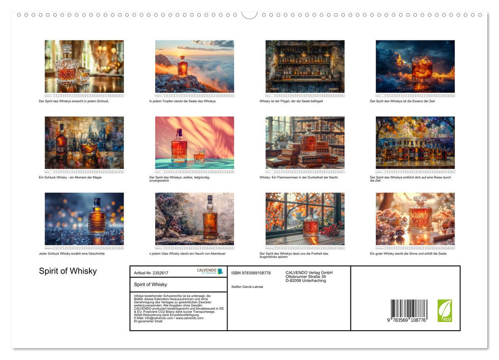 Spirit of Whisky (CALVENDO Premium Wandkalender 2027)
