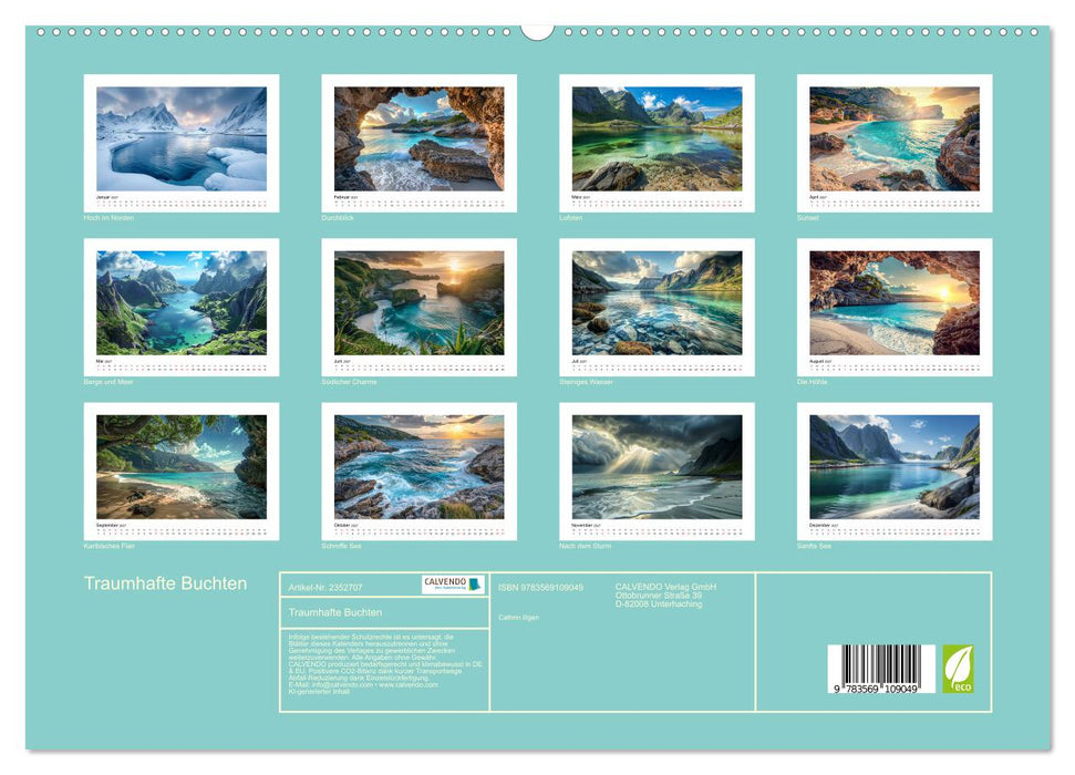Traumhafte Buchten (CALVENDO Premium Wandkalender 2027)