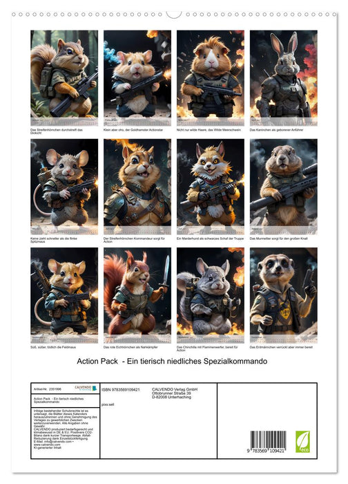 Action Pack - Ein tierisch niedliches Spezialkommando (CALVENDO Premium Wandkalender 2027)