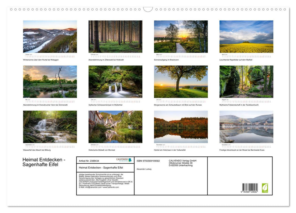 Heimat Entdecken - Sagenhafte Eifel (CALVENDO Wandkalender 2027)