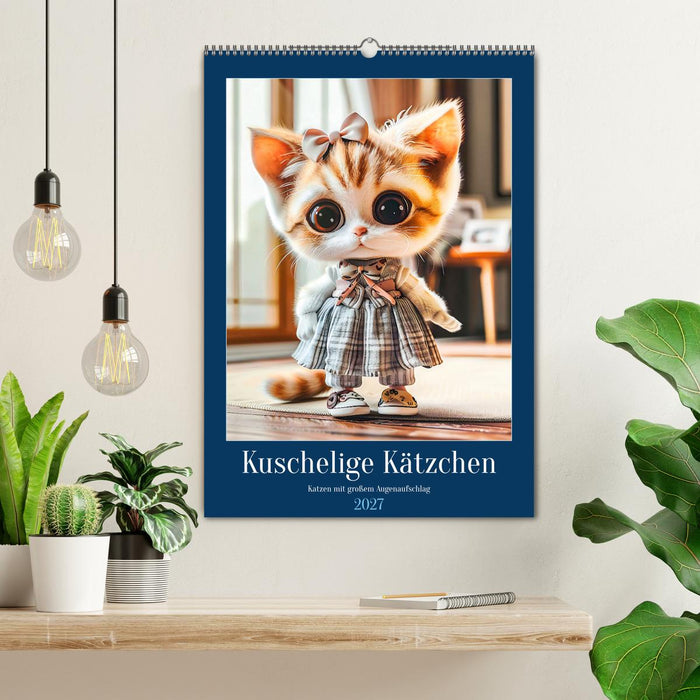 Kuschelige Kätzchen - Katzen mit großem Augenaufschlag (CALVENDO Wandkalender 2027)