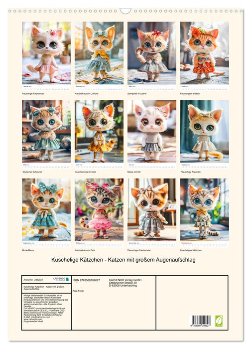 Kuschelige Kätzchen - Katzen mit großem Augenaufschlag (CALVENDO Wandkalender 2027)