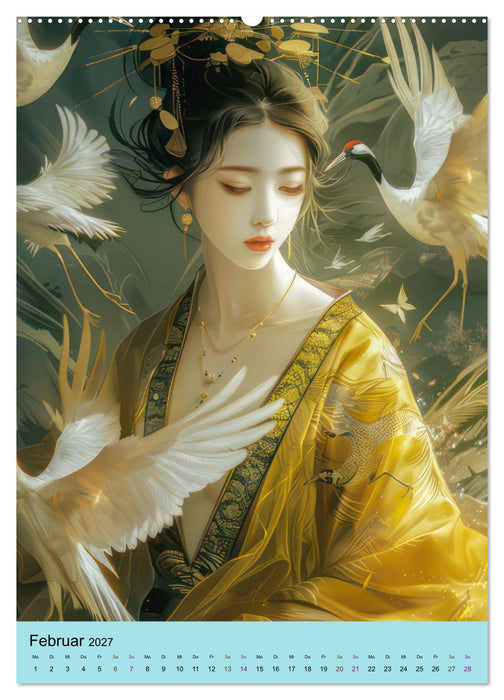 Graziöse asiatische Frauen - Asienstil (CALVENDO Wandkalender 2027)