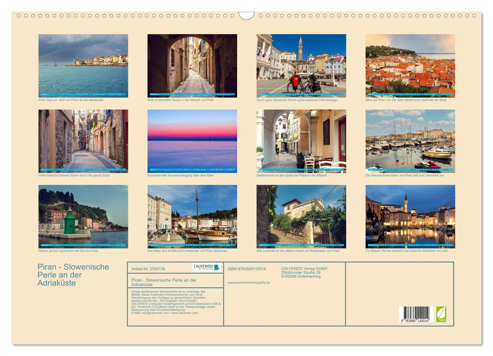 Piran - Slowenische Perle an der Adriaküste (CALVENDO Wandkalender 2027)