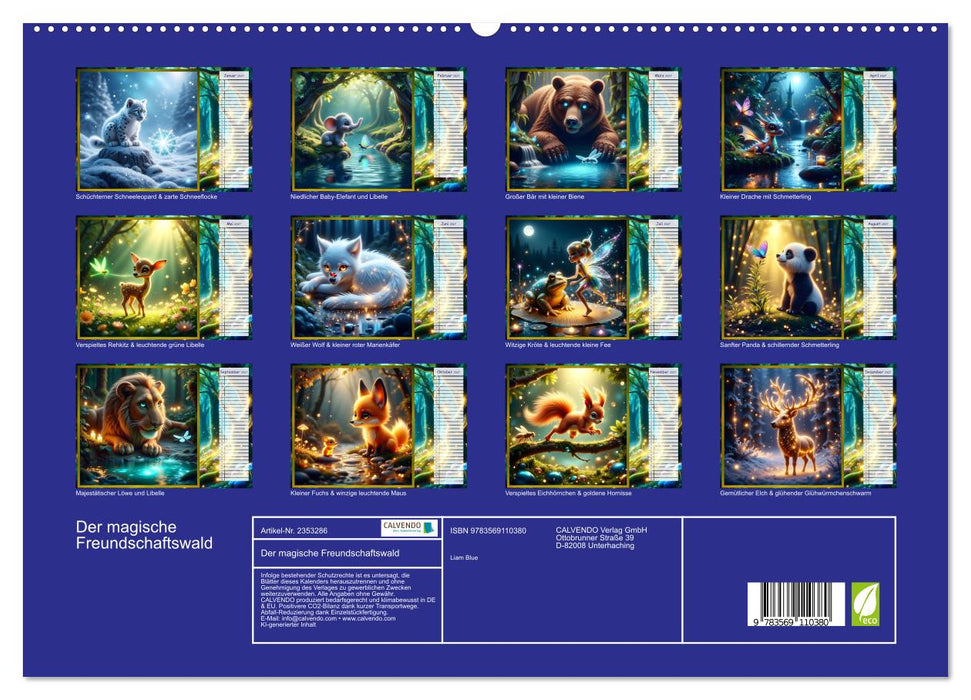 Der magische Freundschaftswald (CALVENDO Premium Wandkalender 2027)