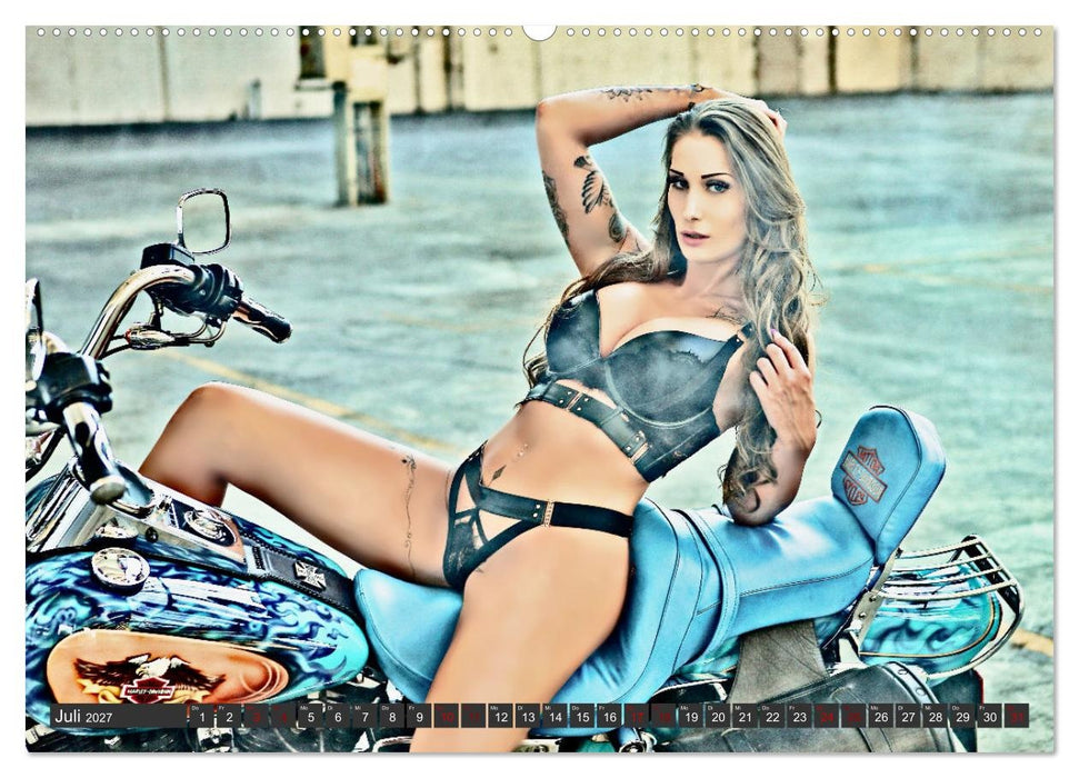 Motorräder und Sexy Girls (CALVENDO Premium Wandkalender 2027)