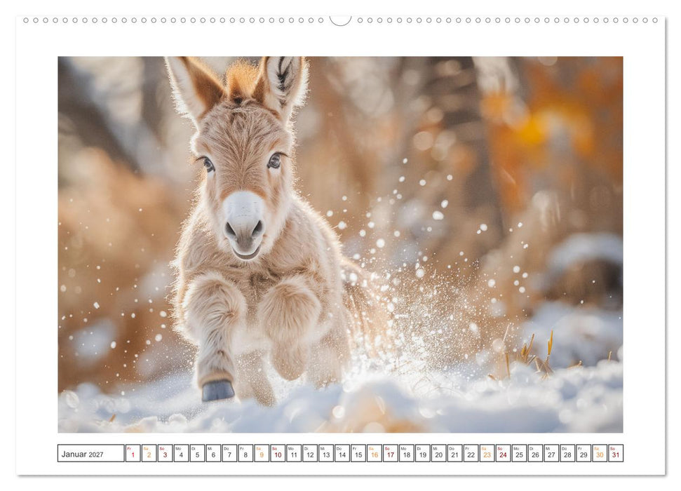 Lustige Eselgeschichten (CALVENDO Premium Wandkalender 2027)