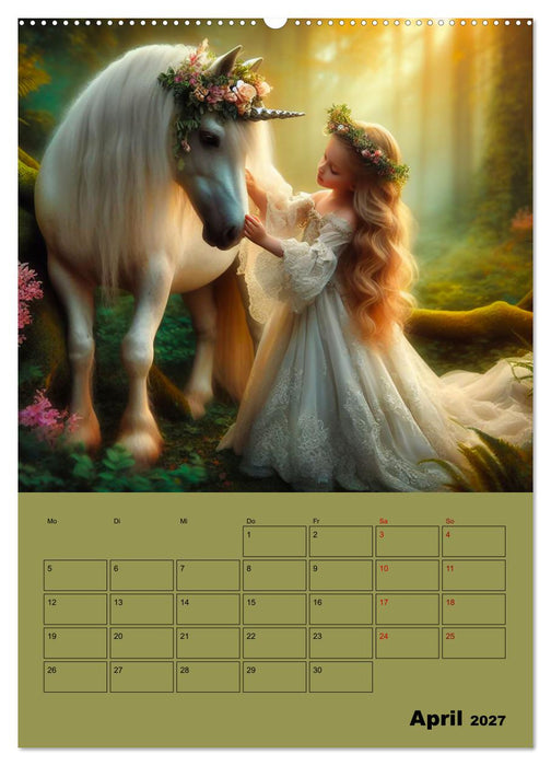 Königliche Momente - Kleine Prinzessin im Märchenwald (CALVENDO Premium Wandkalender 2027)