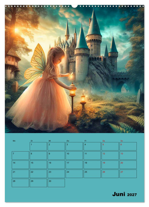 Königliche Momente - Kleine Prinzessin im Märchenwald (CALVENDO Premium Wandkalender 2027)