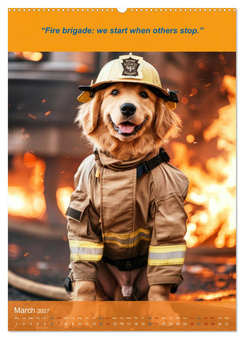 The beastly funny firefighters (CALVENDO Premium-Calendar 2027)