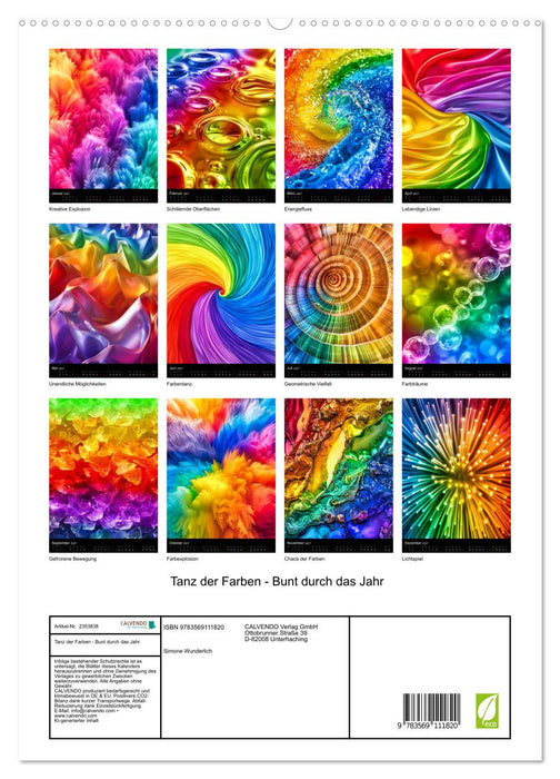 Tanz der Farben - Bunt durch das Jahr (CALVENDO Premium Wandkalender 2027)