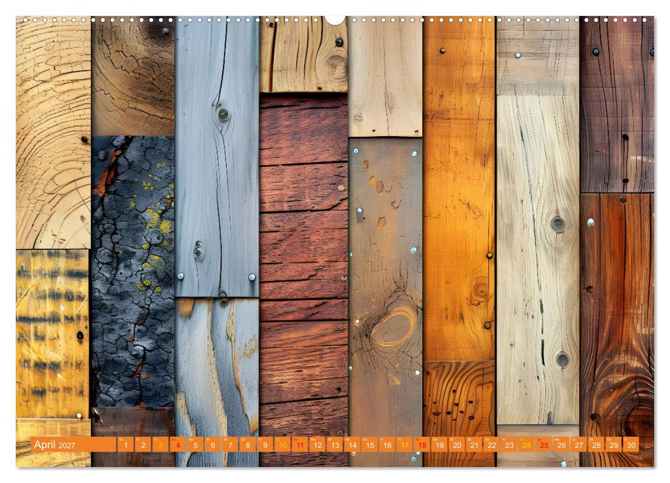 Faszination HOLZ - Strukturen (CALVENDO Wandkalender 2027)